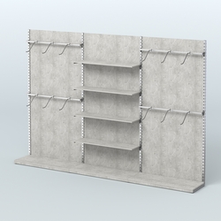 Система ЭЛЕГАНТ №3 пристенная с ДСП (3600 мм), Метрополитан Грей