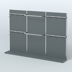 Система ЭЛЕГАНТ №2 пристенная с ДСП (3600 мм), Темно-Серый