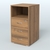 Тумба приставная 3 ящика с нишей Орех