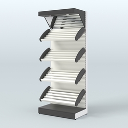 Стеллаж для хлеба и выпечки с полками - корзинами и фризом Феникс №10Ф, Черный и Белый