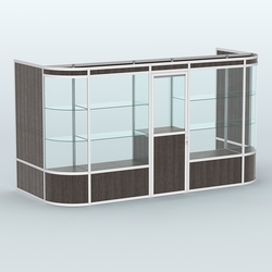 Павильон из профиля пристенный №12а (5,50 кв.м), Дуб Венге