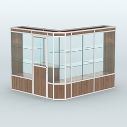 Павильон из профиля угловой №3а (5,5 кв.м), Орех