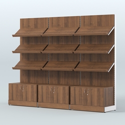 Стеллаж для хлеба и выпечки трехсекционный Феникс №1, Орех