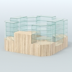 Павильон ИСТРА в центр зала №5 (открытый) (6, 05 кв.м), Дуб сонома