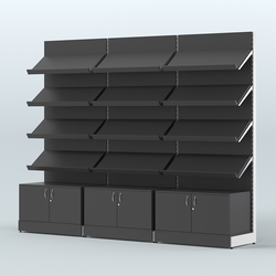 Стеллаж для хлеба и выпечки трехсекционный Феникс №6, Черный