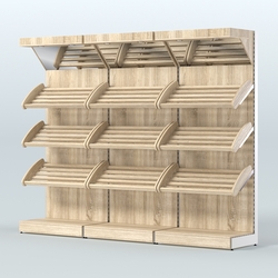 Стеллаж для хлеба и выпечки трехсекционный Феникс №4, Дуб Сонома