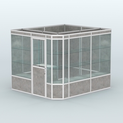 Павильон из профиля угловой №6а (5,5 кв.м), Бетон Чикаго светло-серый F186 ST9