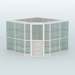 Павильон из профиля угловой №8г (9 кв.м), Метрополитан Грей