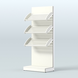 Стеллаж для хлеба и выпечки с тремя наклонными полками СХНП-01, Белый