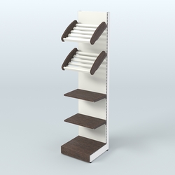 Стеллаж для хлеба и выпечки с полками - корзинами Феникс №15, Дуб Венге + Белый