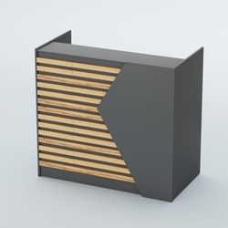 Ресепшен граунд №6Б, Темно-Серый  + Дуб Золотистый