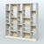 Стеллаж из ДСП серии ЛОФТ №17-2 с полками ДСП Серый + Крем Вайс