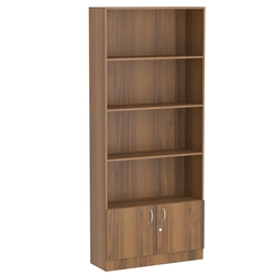 Стеллаж из ДСП серии Эконом №1-300 с дверками 410 мм, Орех Стеллаж из ДСП серии Эконом №1-300 с дверками 410 мм, Орех