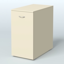 Тумба с выкатной секцией Деко, цвет белый, Крем Вайс