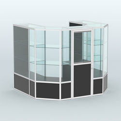 Павильон из профиля пристенный №3б ( 4,32 кв. м), Черный