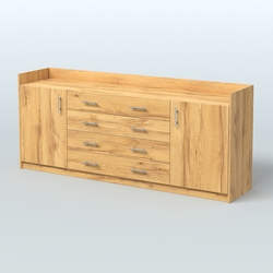 Тумба трехсоставная с ящиками Венди, Дуб Золотистый