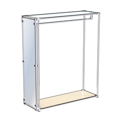 Хромированное вешало с зеркальным торцом ZTD-10 №1-1 с полкой стекло 6 мм, Крем Вайс