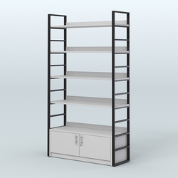 Торговый стеллаж большой STRONG - АЛЬФА №3, Серый