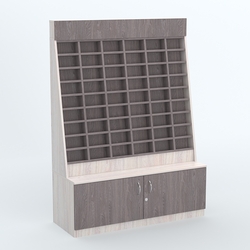 Стенд для очков №1 с накопителем, Ясень Анкор светлый + Ясень Анкор темный