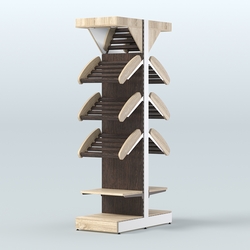 Стеллаж для хлеба островной узкий с зеркальным фризом СХОВФ-04, Дуб Сонома + Дуб Венге