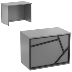 Ресепшен - стол серии ЛОФТ - АЛЬФА №1 (декор №1), Темно-Серый