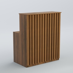 Ресепшен прямоугольный серии ПРИЛИВ №1, Орех