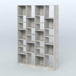 Стеллаж из ДСП серии ЛОФТ №11-2 с полками ДСП, Метрополитан Грей