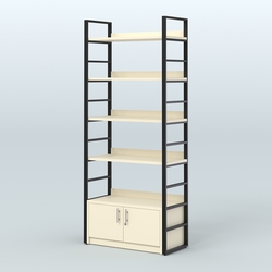 Торговый стеллаж средний STRONG - АЛЬФА №2, Крем Вайс