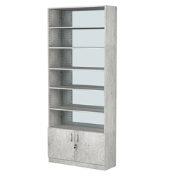 Стеллаж из ДСП с 5-ю полками 300x900 мм серии LEVEL-5 №12-2 (З/C - ЗЕРКАЛО), Метрополитан Грей