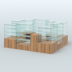 Павильон ИСТРА в центр зала №4 (открытый) (7, 15 кв.м), Орех