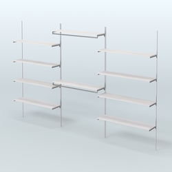 Neo Fix №7(С) система настенная с выносными поручнями и полками из ДСП (3600 мм), Ясень Анкор светлый