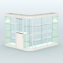 Павильон из профиля угловой №3в (5,5 кв.м), Белый