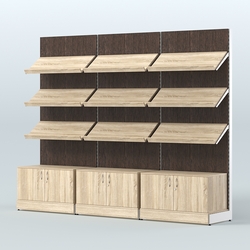 Стеллаж для хлеба и выпечки трехсекционный Феникс №1, Дуб Сонома + Дуб Венге