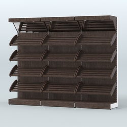 Стеллаж для хлеба и выпечки трехсекционный Феникс №7, Дуб Венге