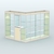 Павильон из профиля угловой №1в (5,5 кв.м) Крем Вайс