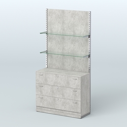 Система ЭЛЕГАНТ №9 с ДСП и тумбой T13 (1200 мм), Метрополитан Грей