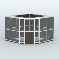 Павильон из профиля угловой №8г (9 кв.м), Дуб Венге