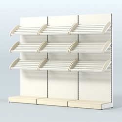 Стеллаж для хлеба и выпечки трехсекционный Феникс №3, Крем Вайс + Белый