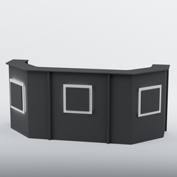 Ресепшен со скошенными углами КВАДРАТ №5, Антрацит