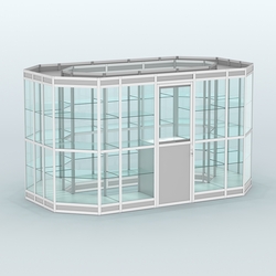 Павильон из профиля островной №5в, Серый