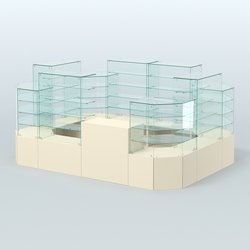 Павильон ИСТРА в центр зала №3 (открытый) (8, 26 кв.м), Крем Вайс