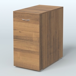 Тумба с выкатной секцией Деко, цвет белый, Орех