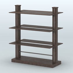 Островная система с перфорацией и двусторонними полками из ДСП №20, Дуб Венге