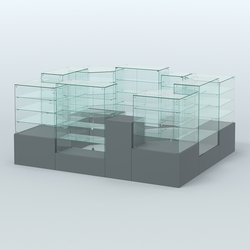 Павильон ИСТРА в центр зала №4а (закрытый) (7, 15 кв.м), Темно-Серый