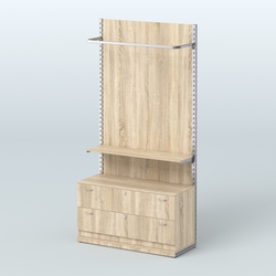 Система ЭЛЕГАНТ №5 с ДСП и тумбой T12 (1200 мм), Дуб сонома