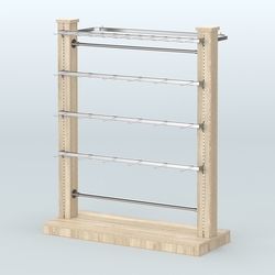 Островная система с перфорацией и разными поручнями №5, Дуб сонома