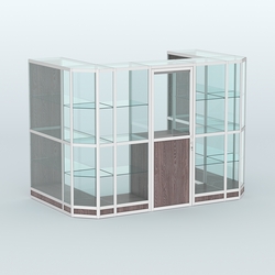 Павильон из профиля пристенный №6г (4,05 кв. м), Ясень Анкор темный