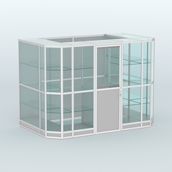 Павильон из профиля пристенный №10г (4,05 кв.м), Серый