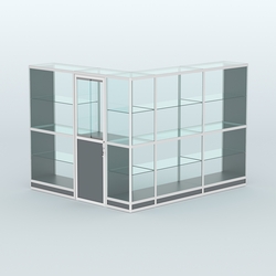 Павильон из профиля угловой №1г (5,5 кв.м), Темно-Серый