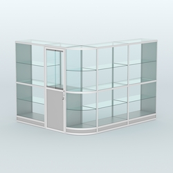 Павильон из профиля угловой №2г (5,5 кв.м), Серый